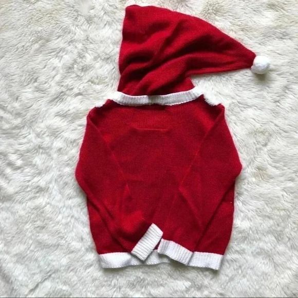 Christmas  Santa Hooded Sweater Toddler Size 2T - Picture 12 of 16